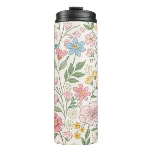 Wildflowers Bloemen Zomer Patroon Thermosbeker