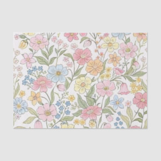 Wildflowers Bloemen Zomer Patroon Tissuepapier