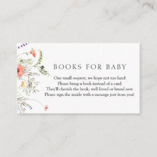 WildFlowers Boeken voor Baby Informatiekaartje