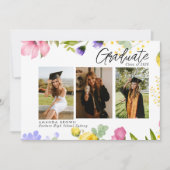 Wildflowers Bold Three Foto Afstuderen 2025 Kaart (Voorkant)