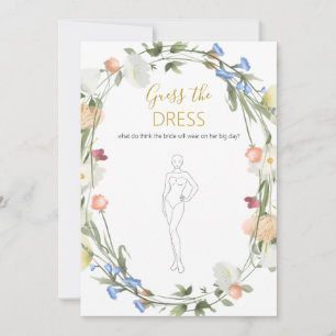 Wildflowers Bridal Guess the Dress Game Kaart