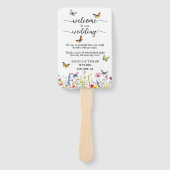 Wildflowers Butterflies Wedding Program Ceremony Handwaaier (Voorkant)