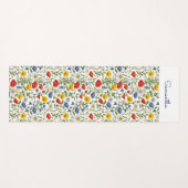 Wildflowers Chic Kleurrijk Elegant Custom Yogamat (Voorkant (horizontaal))