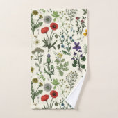 Wildflowers collage bad handdoek (Handdoek)