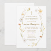 Wildflowers Confirmation Invitation  (Devant / Derrière)