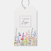 Wildflowers Custom Logo Kleur Hang Labels W/String Cadeaulabel (Voorkant)