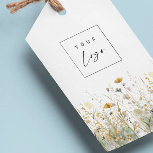 Wildflowers Custom Logo Kleur Hang Labels W/String Cadeaulabel