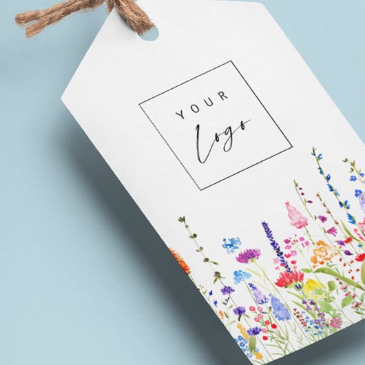 Wildflowers Custom Logo Kleur Hang Labels W/String Cadeaulabel