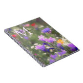 Wildflowers Custom Name Monogram  Notitieboek (Rechterzijde)