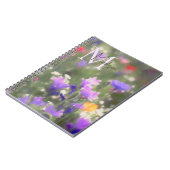 Wildflowers Custom Name Monogram  Notitieboek (Linkerzijde)