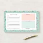 Wildflowers - Daily Organizer - Aangepaste naam Post-it® Notes (Op bureau)