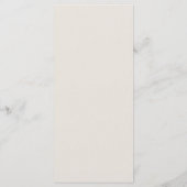 Wildflowers Ecru Faux Embossed formele bruiloft Menu (Achterkant)