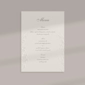 Wildflowers Ecru Faux Embossed formele bruiloft Menu