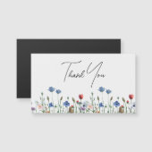 Wildflowers Elegant Script Bedankt (Voorkant / Achterkant)