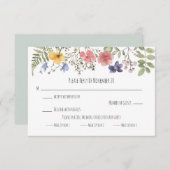 Wildflowers Enclosure RSVP-kaart Kaart (Voorkant / Achterkant)