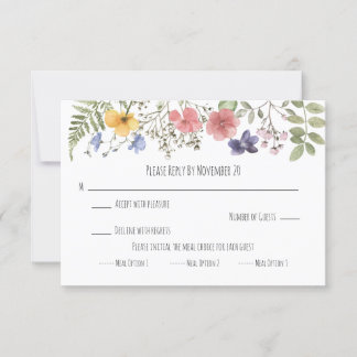 Wildflowers Enclosure RSVP-kaart Kaart