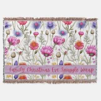 Wildflowers Family Christmas Eve Snuggle Wrap Deken