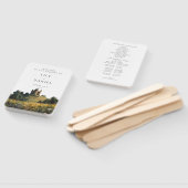 Wildflowers Floral Castle Wedding Program Handwaaier (Niet-gemonteerd)