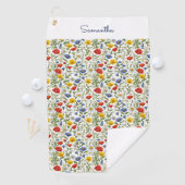 Wildflowers Floral Multicolor Gepersonaliseerd Golfhanddoek (Insitu)