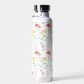 Wildflowers Floral Pattern Monogram Waterfles (Rechts)
