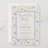 Wildflowers Floral Photo Graduation Invitation (Devant)