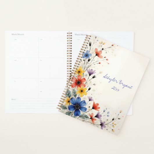 Wildflowers Floral Spiral-bound Spring Botanical (Devant avec enveloppe)
