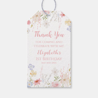 WILDFLOWERS Floral spring Favor tag Cadeaulabel