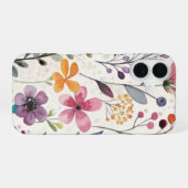 Wildflowers Floral Whimsical Pattern iPhone 16 Hoesje (Achterkant horizontaal)