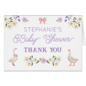 Wildflowers Ganzen Baby shower Bedankt (Voorkant Horizontaal)