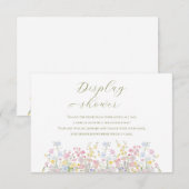 Wildflowers Garden Bridal Display Shower Informatiekaartje (Voorkant / Achterkant)