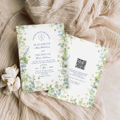 Wildflowers Garden QR Code Wedding Invitation