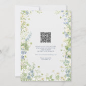 Wildflowers Garden QR Code Wedding Invitation Kaart (Achterkant)