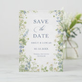 Wildflowers Garden Wedding Save The Date (Staand voorkant)
