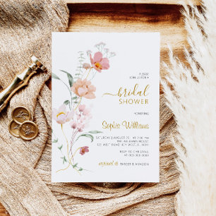 Wildflowers Gentle Bridal Shower Invitation