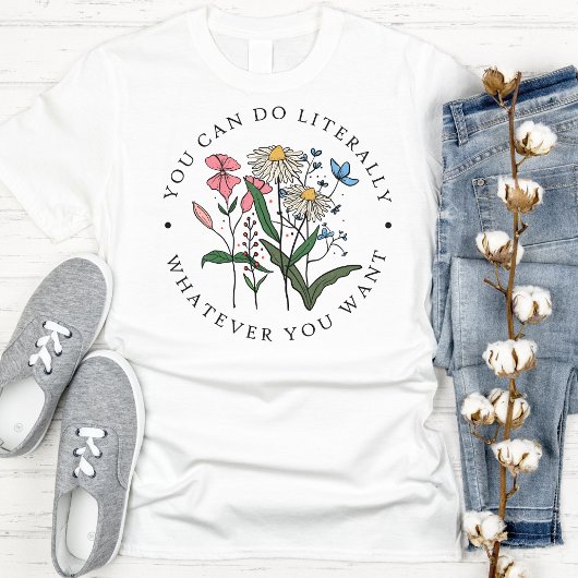   Wildflowers Handgetekend T-shirt