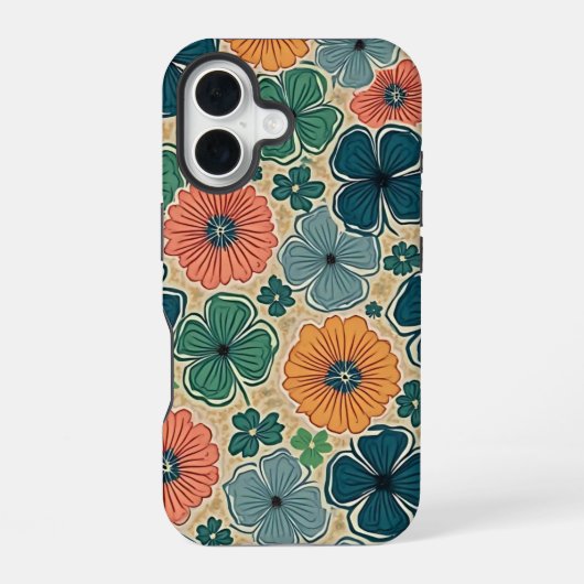 Wildflowers Harmonious Tones iPhone 16 Hoesje (Achterkant)