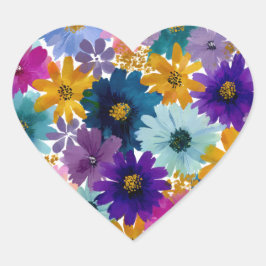 Wildflowers Hart Sticker