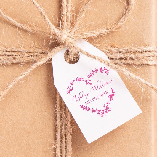 Wildflowers Hart Vormgeving forma Trouwdag Zelfinktende Stempel