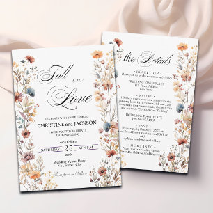 Wildflowers Herfst in de liefde Details op Back We Kaart