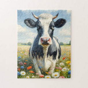 Wildflowers Holstein Dairy Koe Legpuzzel