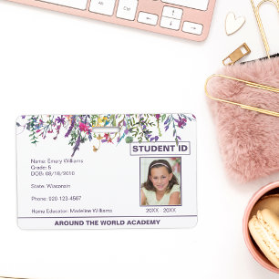 Wildflowers Homeschool Leerling ID  Badge