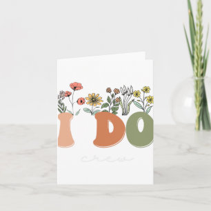 Wildflowers I Do Crew Nautical Bachelorette Bruids Kaart