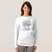 Wildflowers in Patterned Teacup T-shirt (Voorkant volledig)