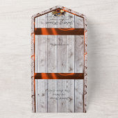 Wildflowers, koperlint, kant en lichten all in one uitnodiging (Buitenkant)