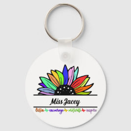 Wildflowers Leraren Waardering, aangepaste leraar Sleutelhanger