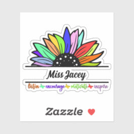 Wildflowers Leraren Waardering, aangepaste leraar Sticker