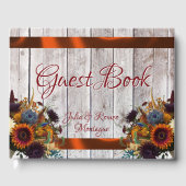 Wildflowers, lint & hart bruiloft - koper gastenboek (Voorkant)