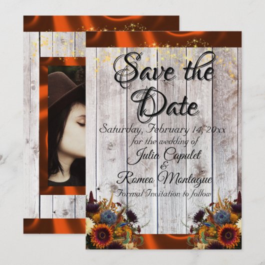 Wildflowers, lint & lichten - koper save the date (Voorkant / Achterkant)