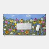 Wildflowers met madeliefjes bureaumat (Keyboard & Muis)