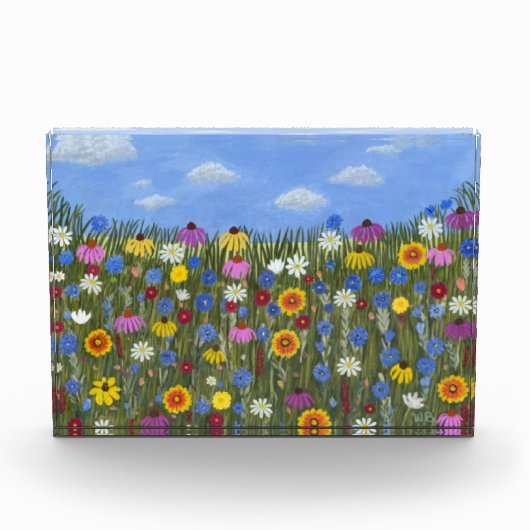 Wildflowers met madeliefjes fotoblokken (Voorkant)